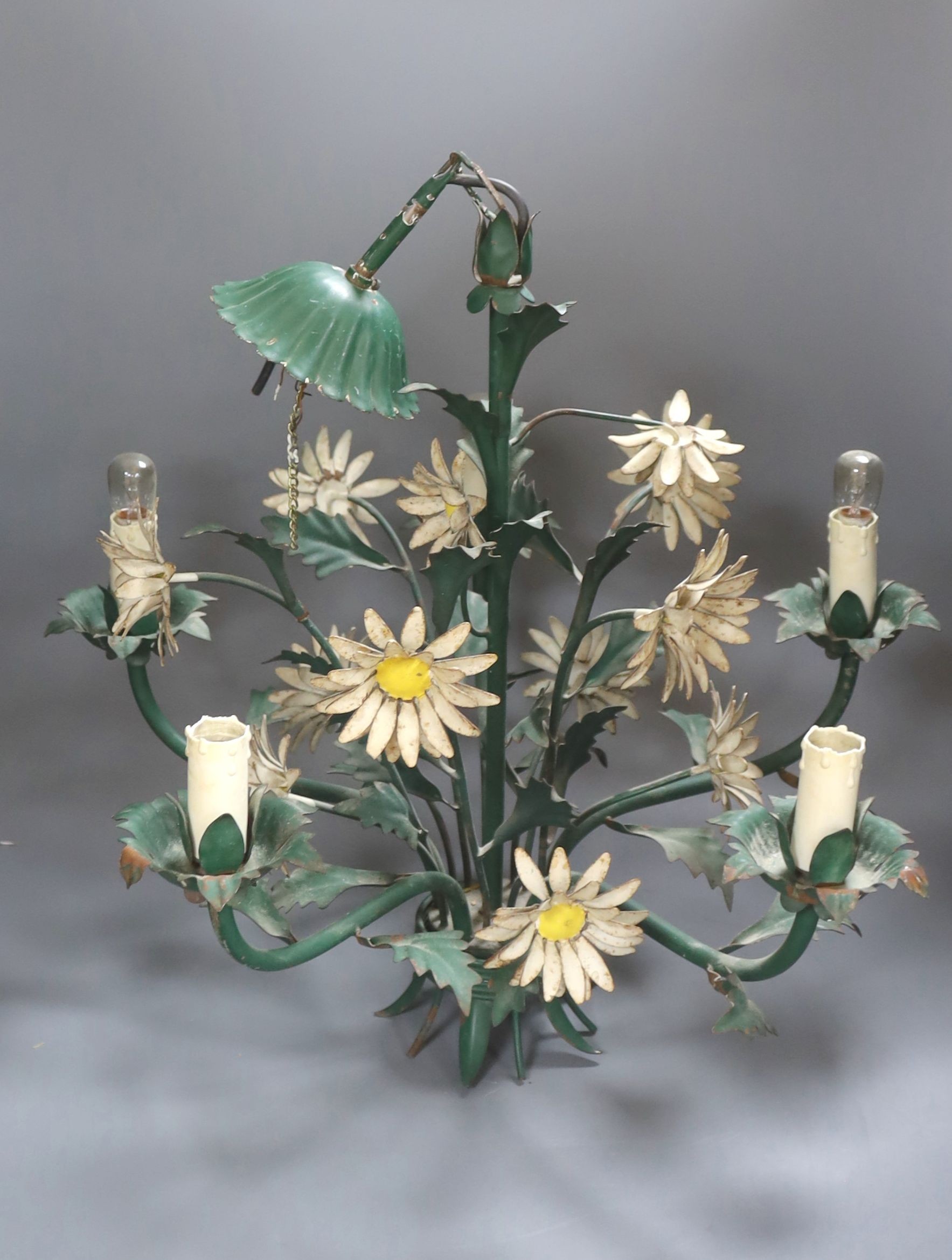 A French Toleware chandelier